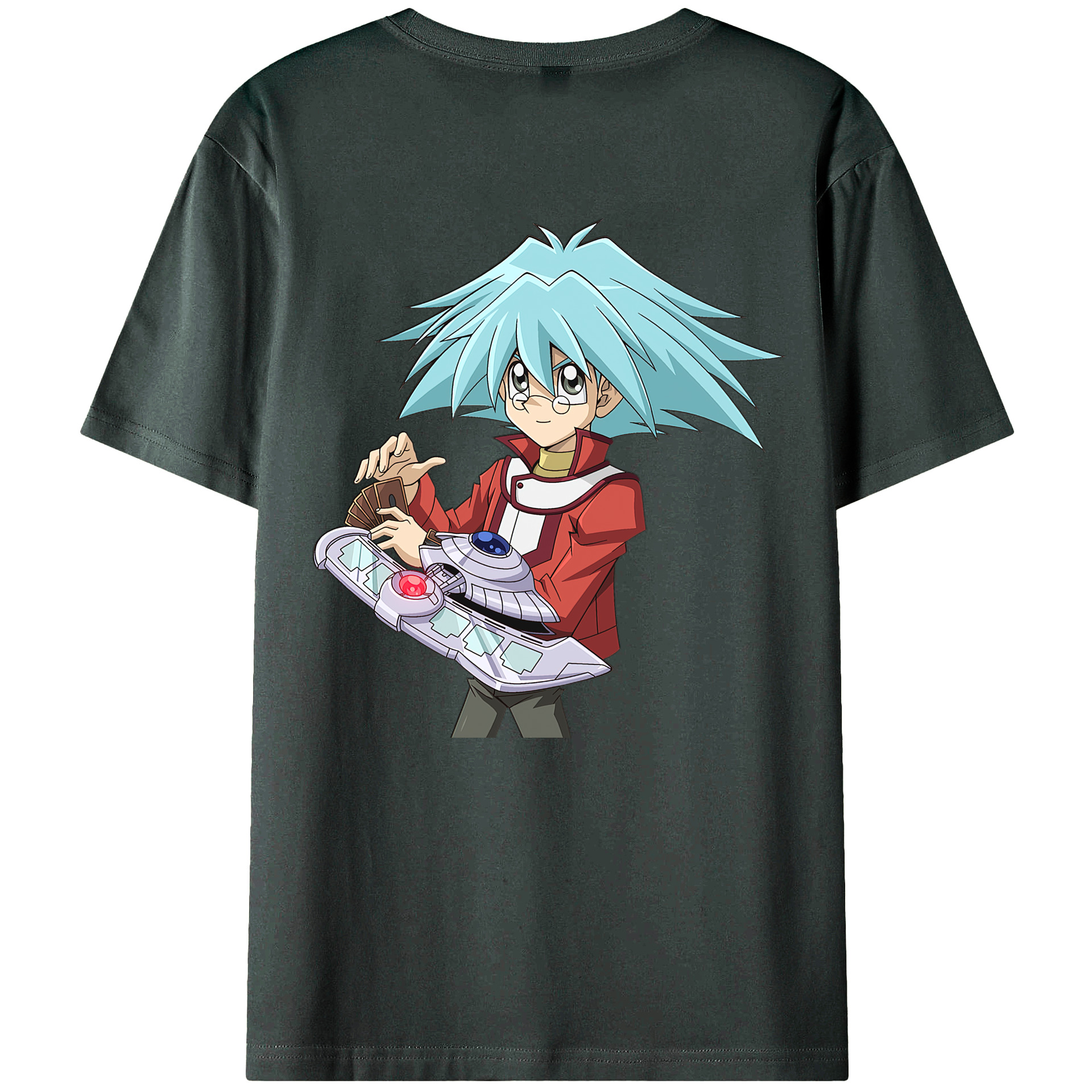 （画像用） 遊☆戯☆王 Yu-Gi-Oh! 綿100％ メンズ半袖Tシャツ（バックプリント） 通気性